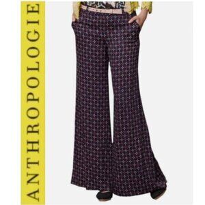 Anthropologie by Cartonnier Blue Wide Leg Pants Size 10